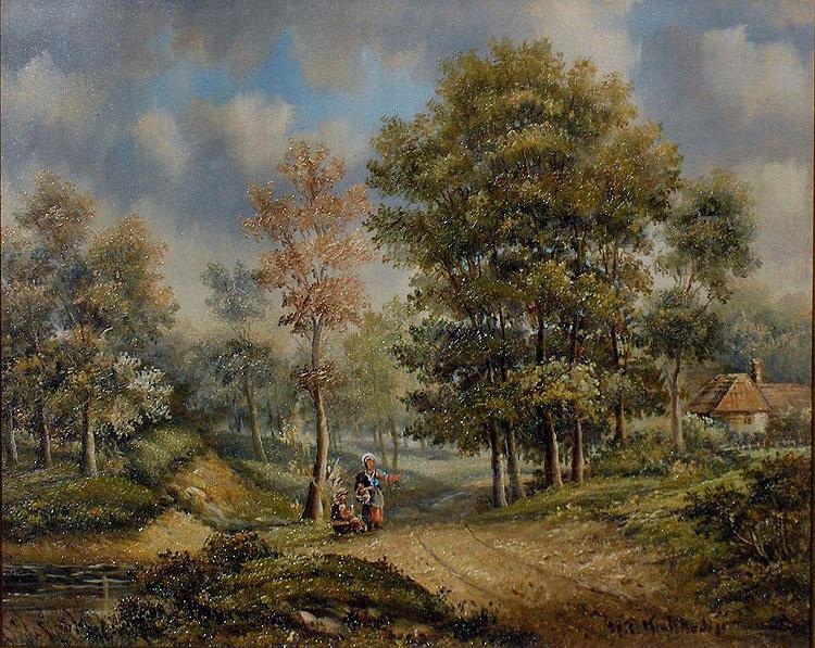 Barend Cornelis Koekkoek Walk in the woods